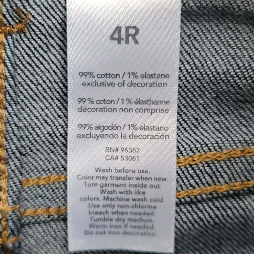 Oshkosh B'gosh Jeans Size 4R Skinny Adjustable Waistband Denim Dark Wash NEW